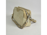 Mila Louise Mama W Sac Trotteur Cuir Tressé Pailleté Crème