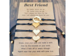 4 bracelets best friend cœur doré