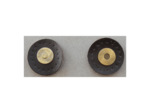 Bouton aimant cuir marron