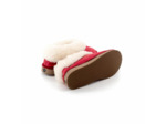 Chaussons mixte rouge en peau de mouton