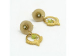 Boucles d'oreilles résine et perle facettée – Salvia