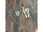 Ensemble chaîne/bracelet pour couple cadenas/clé