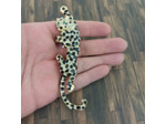 Broche émail et strass panthère