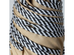 Piganiol Essentiel Parapluie Pliant Femme Beige/Biais Rayures