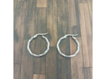 Boucles d'oreilles en acier Inox créoles 24mm Argenté