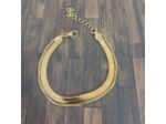 Bracelets en acier inox doré chaîne maille serpentine 2 rangs