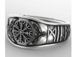 Bague homme aigles en argent plaqué