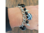 Bracelet perles verre et acier inox