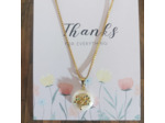 Pendentif doré œil sur perle nacré