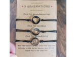 3 bracelets 3 générations cœur
