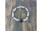 Bracelet quartz rose/hématite arbre de vie