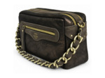 Mila Louise Masa GR Sac Porté Travers Grainé & Brillant Gris Dark