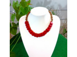 Collier Rinata rouge en ivoire végétal