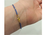 Bracelet jade bleu/doré