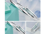 Bracelet en argent lisse trèfle à quatre feuilles réglable