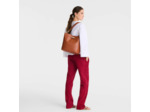 Longchamp Le Roseau Sleek Sac Porté Epaule M Ecorce