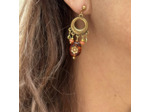 Boucles d'oreilles fleur topaz Soryne