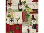 Tissu imprimé vin - Grand cru