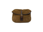 Bleu de Chauffe Sac Musette XS Cuir Velours Tabac