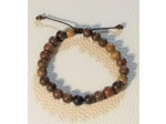 Perles en bois couleurs foncées ajustable