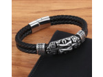 Bracelet tendance en cuir véritable pour hommes 18