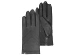 Isotoner Gants Femme Stretch et Cuir Noir