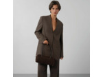 Lancaster Suède Cube Sac Rectangle En Cuir Velours 530-53 Marron