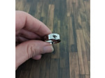 Bague homme gravé loup en titane