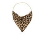 Parure ras du cou en métal brillant léopard + boucles d'oreilles