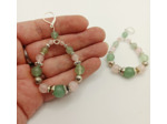 B.O. aventurine/quartz rose/argenté