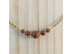 Collier pierre de sable doré/doré