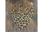 Parure ras du cou en métal brillant léopard + boucles d'oreilles