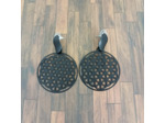 Boucles d'oreilles fleur de vie noires