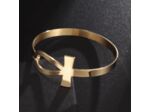 Bracelet croix doré ou argenté en acier inoxydable