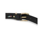 Lancaster Ceinture en Cuir de Vachette Lisse Femme 601-024 Noir M