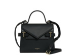 Le Tanneur Emilie Petit sac à main double rabat cuir Noir