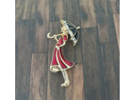 Broche dame au parapluie émail et strass