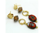 Boucles d'oreilles fleurs terracota Soryne