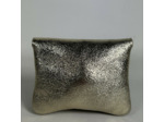 Farfouillette Petit Porte-Monnaie En Daim Naturel / Doré