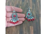 B.O. turquoise/rouge fleurs