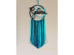 Attrape rêves prénom personnalisable, bleu Marine et turquoise