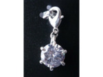 Pendentif pierre en verre blanc