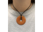 PENDENTIF DONUT AVENTURINE ORANGE