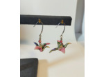 B.O. origami grues rose/argenté 1