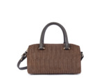 Lancaster Tressé Cube Sac A Main En Cuir Tressé 530-67 Marron