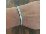 Bracelet jonc en acier inox serpent Argenté