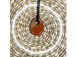 Pendentif jaspe rouge troué