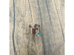 Bague breloque zircon bleu