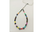 Bijou de portable multi-couleurs/argenté "LOVE KISS"
