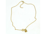 Collier ras de cou intercalaire cristal perle Murano Salvia
